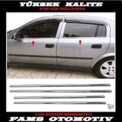 Resim Opel Astra G Krom Cam Çıtası 4 Prç. 1998-2005 Arası P. Çelik 