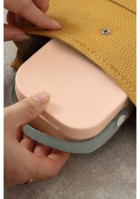 Resim Piev House By House Çanta İçi Aynalı Mini Makyaj Takı Kutusu Turuncu 