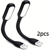 Resim 2/3/4 adet Taşınabilir USB LED Okuma Lambası - Ultra Parlak, Ayarlanabilir Esnek Boyun, Yumuşak Malzeme, Siyah Kabuk, Not Albümleri, Dizüstü Bilgisayarlar ve Kamp için Mükemmel, Yurt Okuma, İş Aydınlatması, Kamp Gece Lambası | Dayanıklı USB Lambası 