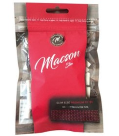 Resim MACSON Mascon Slim Premium Tutun Filtresi,sünger Ağızlık Zıvana 6mm*15mm 1 Paket 