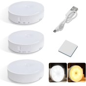Resim 6 adet USB Şarjlı Hareket Algılama Okuma Işığı, 8 LED'li, Ayarlanabilir Parlaklıkta Kablosuz Manyetik Gece Lambası - Merdivenler, Dolaplar, Yatak Odaları ve Ayakkabı Dolapları için Mükemmel 