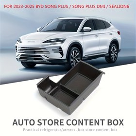 Resim BYD SONG PLUS 2023-2024 için, Sağ El Sürücü Konsol Depolama Kutusu, Tabak ile, ABS Plastik, Orta Koltuk, Seation6 Model için, Kemer Tokası Uyumlu, Kemer Depolama Kutusu için 