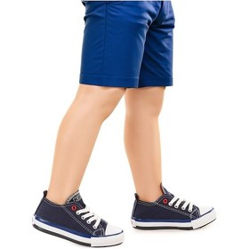 Resim Kiko Kids Tinna Bağcıklı Erkek Çocuk Keten Spor Ayakkabı Lacivert 