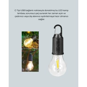 Resim Eco Lounge Su Geçirmez Dış Mekan LED Çadır Işığı 