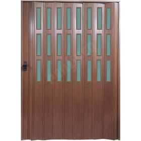 Resim Penguen Akordiyon Kapı Ceviz Renk 133-147cm Arası. Boy 220 Cm 