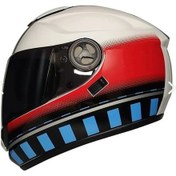 Resim Motoanl CE Onaylı Full Face Abs Material Güneş Vizörlü FR 913 Tessaract-TS Motosiklet Kaskı Kırmızı 