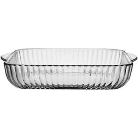 Resim Bej Kare Borcam Kulplu Tepsi, Şık ve Dayanıklı Mutfak Gereci 