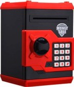 Resim Şifreli Atm Kasa Kumbara Kırmızı - Siyah 
