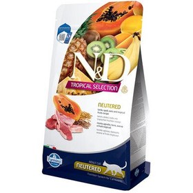 Resim ND Tropical Selection Kuzu ve Meyveli Kısırlaştırılmış Kedi Maması 5 Kg 