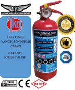 Resim POYRAZ Yangın Tüpü Sondurucu 1 Kg 4yil Garantili Tuvtürk Uyumlu 1kg Arac Tupü Hediyeli 