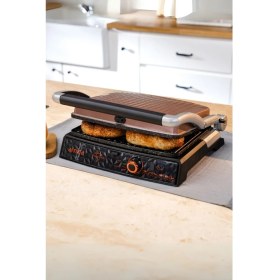 Resim Renkli Izgaralı Tost Makinesi, Şık ve Pratik Kullanım, Pembe Renkli 