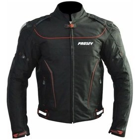 Resim Motosiklet Montu Ce Onaylı Reflektörlü 4 Mevsim Maxdura Kumaş Hörgüçlü Model Motor Mont Siyah 