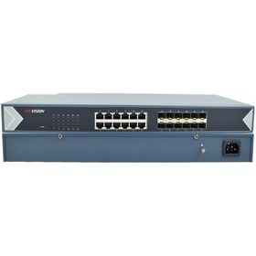 Resim Hikvision DS-3E0524TF 24 Portlu 12 Port Rj45 12 Port Fiber Yönetilemez L2 Gigabit Switch 