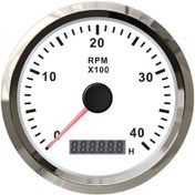 Resim Tekne Devir Göstergesi. Beyaz. Mors. 4000Rpm. Motor Zaman Saatli 