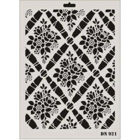 Resim Belle Fusion Mey Ithalat® Rich Dantel Seri DN-921 Stencil 35X25 cm 