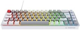 Resim Rampage YORU MINI Gri/Beyaz Type-C Bağlantılı OUTEMU Red Swich Q Mekanik Gaming Oyuncu Klavye 