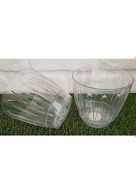 Resim Orkide Saksısı 2 Adet 3 Lt Tabaklı Orkide Saksısı Şeffaf Saksı (474153860) 