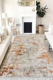 Resim Doku Westa Kaymaz Tabanlı Yıkanabilir Antibakteriyel Dijital Baskı Doku Halı Kilim, DK-5094B-WST-80X400 