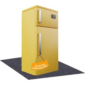 Resim Store Kaymaz Taban Yıkanabilir Buzdolabı Matı Uzun Ömürlü Kesilebilir Su Geçirmez Emici Halı (91X91) 