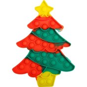Resim Aubyhe Çocuklar İçin Yemek Dereceli Silikon Noel Ağacı Fidget Oyuncak, Kavrama Becerisi Ve Mantık Geliştirir, Pop Sesli, Islak Yıkama Uygun Çok Renkli 