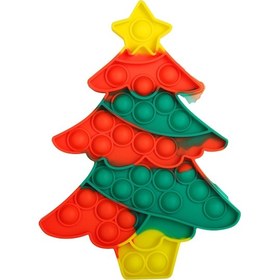 Resim Aubyhe Çocuklar İçin Yemek Dereceli Silikon Noel Ağacı Fidget Oyuncak, Kavrama Becerisi Ve Mantık Geliştirir, Pop Sesli, Islak Yıkama Uygun Çok Renkli 