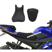 Resim Motosiklet Sele Kılıfı Fileli 3D Çift Katlı [2 Parça Seleler] 