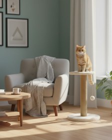 Resim Reyo Pet Stepli Kedi Tırmalama Tahtası Beyaz 