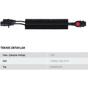 Resim Aksa Tır Dorse Elektrik Kablosu 7'li X 2 (3'lu) (Adaptör) (15 Bağlantılı) (4.5 MT) Pls Vidalı 