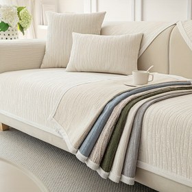 Resim Boho Stil Jakar Çiçeği Koltuk Kılıfı - Pet Dostu, Sürtünmez, Tüm Mevsim, Kolay Bakım - Makine Yıkamalı, Dayanıklı - Koltukta 4 Kişilik Bölümlü Kanepelere Uyar - Polyester 100%, 350-400gsm 