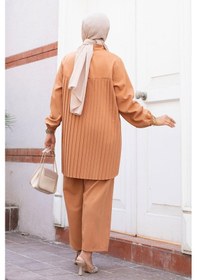 Resim Misskayle Pilise Detaylı Tesettür Camel Takım Camel 