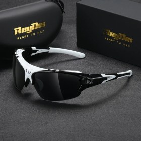 Resim Willowhaven Reydix Unisex Polarize Spor Gözlüğü Beyaz Siyah Oktagonal Çerçeve Rüzgar Koruma 12+ 