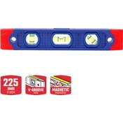 Resim Wp262038 225mm Manyetik Şoka Dayanıklı Torpedo Su Terazisi 