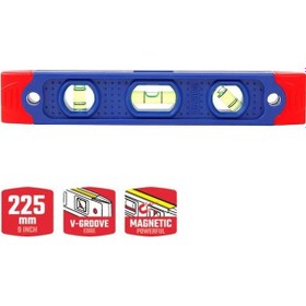 Resim Wp262038 225mm Manyetik Şoka Dayanıklı Torpedo Su Terazisi 