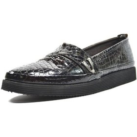 Resim Ernas 061 Hakiki Deri Rugan Kahverengi Günlük Kadın Ayakkabı Kahverengi 