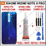 Resim Xiaomi Redmi Note 8 Pro Arka Pil Kapak Cam Batarya Kapağı + Tamir 