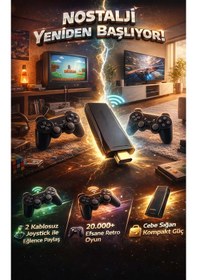 Resim Retro Mini Oyun Konsolu - 20.000+ Retro Oyun Tek Cihazda - Hdmı Game Stick 