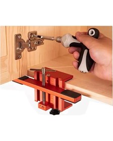 Resim Profesyonel Marangoz Jig Dolap Kapakları Montaj Kılavuz Cetvel Çekmece Kapı Montaj Kılavuzu 