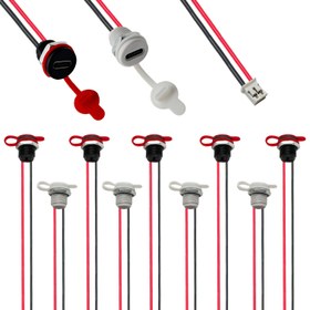 Resim 6/10 Paket Tip-C 2P USB Portları PH2.0 Ucu - Siyah & Beyaz Karışık, Dişli Tasarım Toz Kapakları ve Çıkarılabilir Somunlar ile - Tüm Cihazlara Evrensel Uygunluk - Elektrikçiler İçin İdeal 