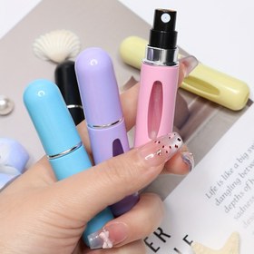 Resim 6 adet 5ml Plastik Parfüm Şişeleri, Fruktoz Renkli Moda Koku Atomizer Kapları, Seyahat ve Makyaj Sprey için Alt Dolgulu Tasarıma Sahip Yeniden Doldurulabilir Taşınabilir Sıvı Püskürtme Şişesi 