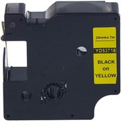 Resim Genel Markalar DYMO D1 53718 SARI ETIKETE SIYAH (24mm x 7m) Etiket 