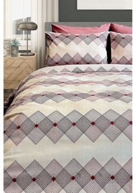 Resim Tek Kişilik Ranforce Nevresim Takımı Düz Çarşaflı Dıamond Pudra 