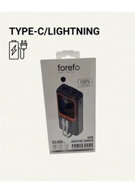 Resim 20.000 Mah Powerbank 22.5w Hızlı Şarj, Çok Kablolu, Dijital Göstergeli Çok Renkli 