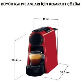 Resim Nespresso Essenza Mini D 30 Kahve Makinesi (Teşhir) Kırmızı 