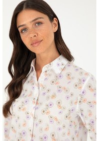 Resim U.s. Polo Assn. Kadın Haki Gömlek Desenli 50280965-vr027 Haki 