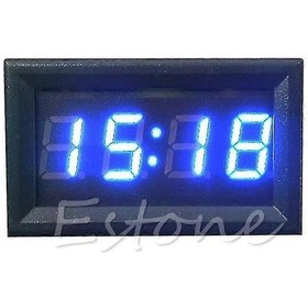 Resim 12v/24v Araç Elektronik Dijital Saat Araba Kamyonet Gösterge Paneli Zaman Saati Saat Mavi 