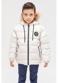 Resim Benittokids Erkek Çocuk Natürel Kürklü Mont 51289 Bej 