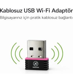 Resim Yk Design YK-J605 Wireless USB Adaptör 300 Mbps 2.4 Ghz USB 3.1 Wi-Fi Alıcı Siyah 