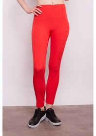 Resim JUMENT Power Strech Likralı Dar Kesim Yüksek Bel Beli Lastikli Bilek Boy Kumaş Pantolon-mercan 