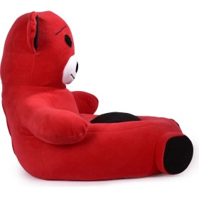Resim TOKKO Çocuk Bebek Ayıcık Peluş Koltuğu – Ayıcık Koltuk Kırmızı Siyah 