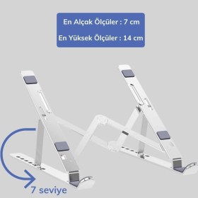 Resim Rvr Ayarlanabilir Dizüstü Destek Tabanı Tamamen Katlanabilir Taşınabilir Laptop Yükseltici () 